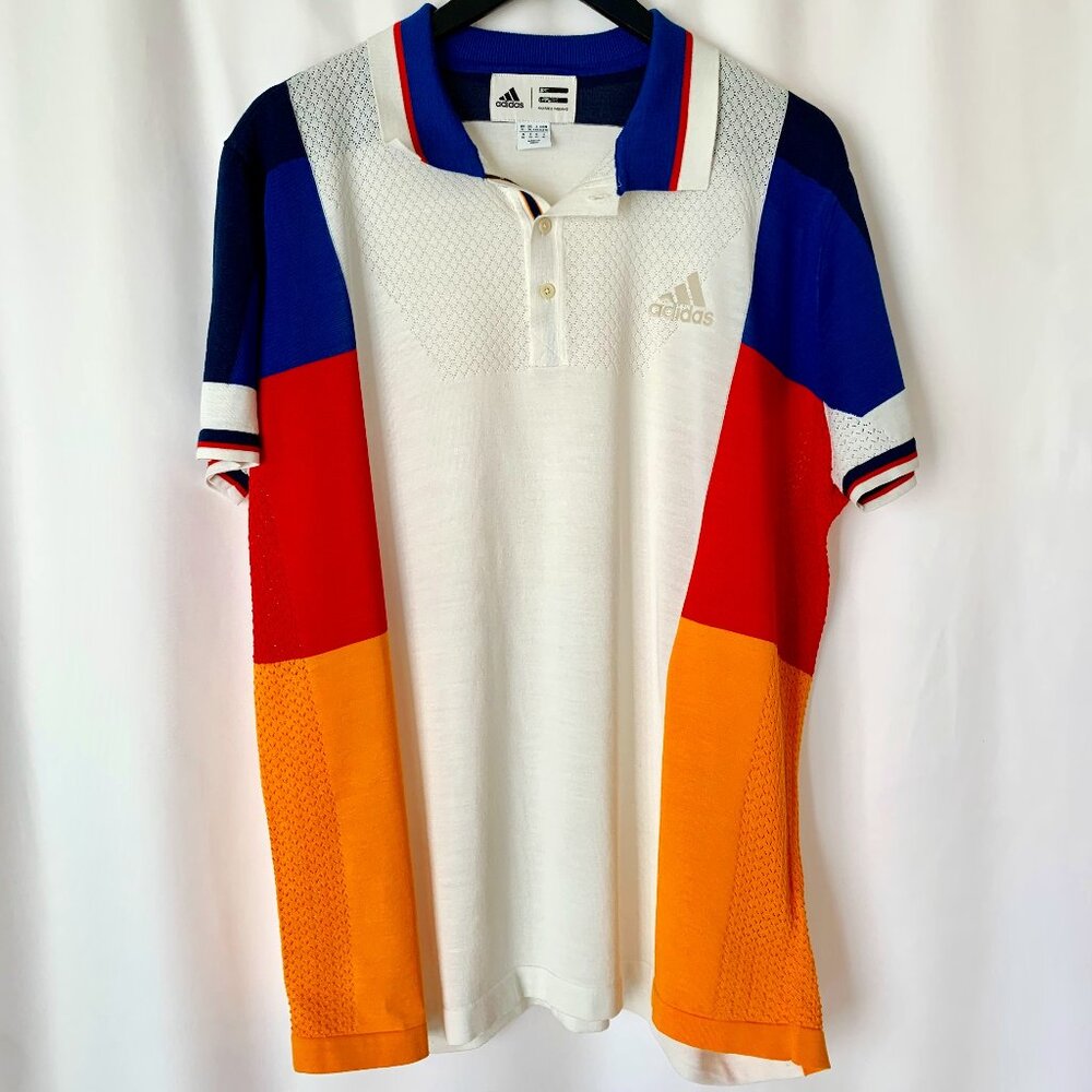 ADIDAS X PHARRELL WILLIAMS NY CB Polo LTD Men's US Open Shirt Size XL Human Race